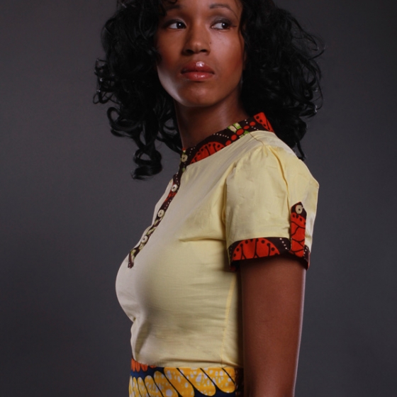 54 Kingdoms Afrikana Delight Top Yellow