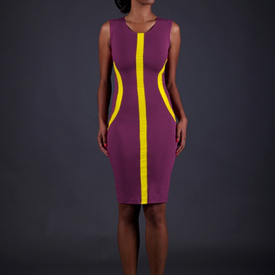 54 Kingdoms Maasai Women Midi Dress Purple