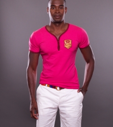 University of Afrika (UoA) Men's Henley Pink