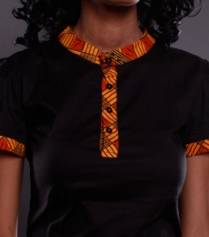 54 Kingdoms Afrikana Delight Women's Top Black