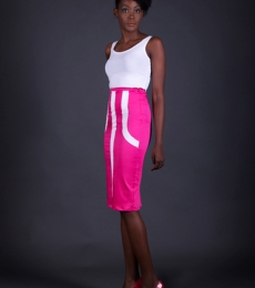 54 Kingdoms Maasai Women Pencil Skirt Pink