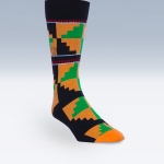 Kente Patterned Socks - Coptic Soles