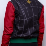 54 Kingdoms Forward Ever, Backward Never Women's Bomber Jacket - Red - Rear View