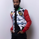 54 Kingdoms Forward Ever, Backward Never Men's Bomber Jacket - Red - Lifestyle View