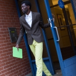 Tilbury Men's Lemon Colored Pants Lifestyle