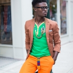 Tilbury Men's Orange Colored Pants Lifestyle