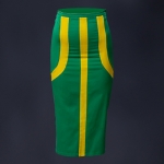 54 Kingdoms Maasai Women Pencil Skirt Green