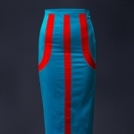 54 Kingdoms Maasai Women Pencil Skirt Teal