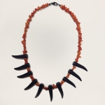 54 Kingdoms Warrior Necklace Black-Orange