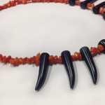 54 Kingdoms Warrior Necklace Black-Orange