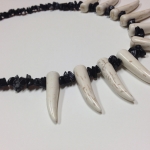 54 Kingdoms Warrior Necklace White-Black