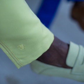 Tilbury Men's Lemon Colored Pants Lifestyle