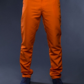 Tilbury Men's Orange Colored Pants