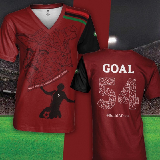 54 Kingdoms Goal 54 (G54) Marcus Garvey Inspired Soccer Jersey Tops - Red