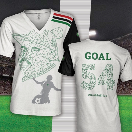 54 Kingdoms Goal 54 (G54) Marcus Garvey Inspired Soccer Jersey Tops - White